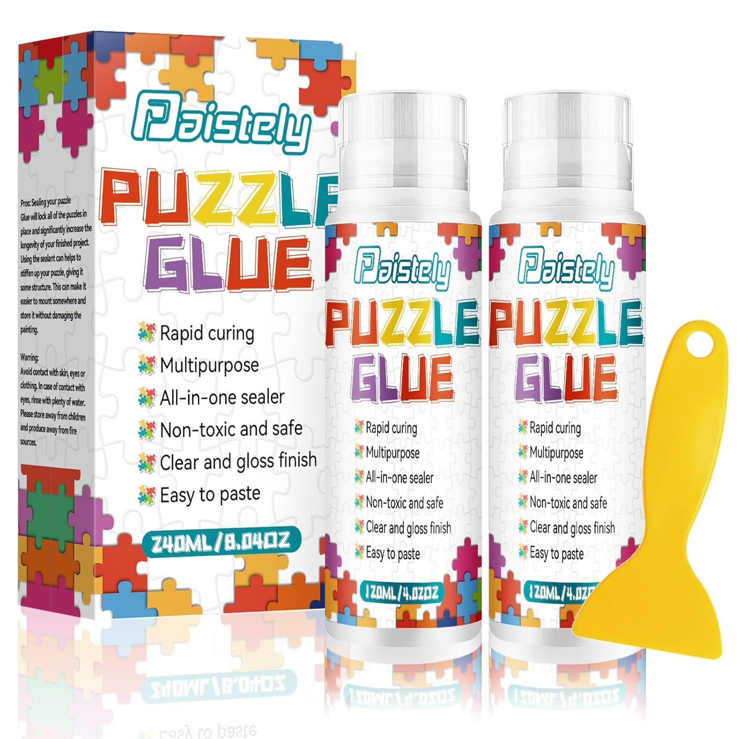 Puzzle Glue with New Sponge Head, Suitable for 1000/3000/5000 Pieces of Paper an