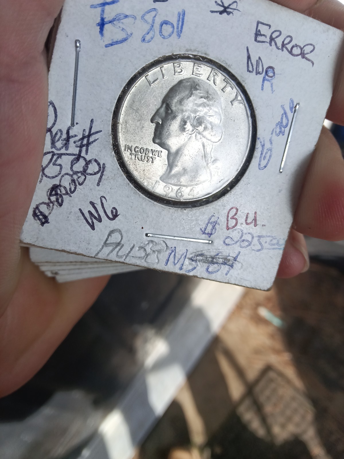 1964-D Washington Quarter; Type C, FS-901; Choice AU-BU