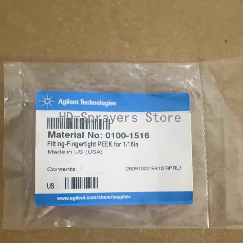 NEW FOR Agilent 0100-1516 PEEK Finger-Tight Fitting 1.6mm 10-32 2/Pk