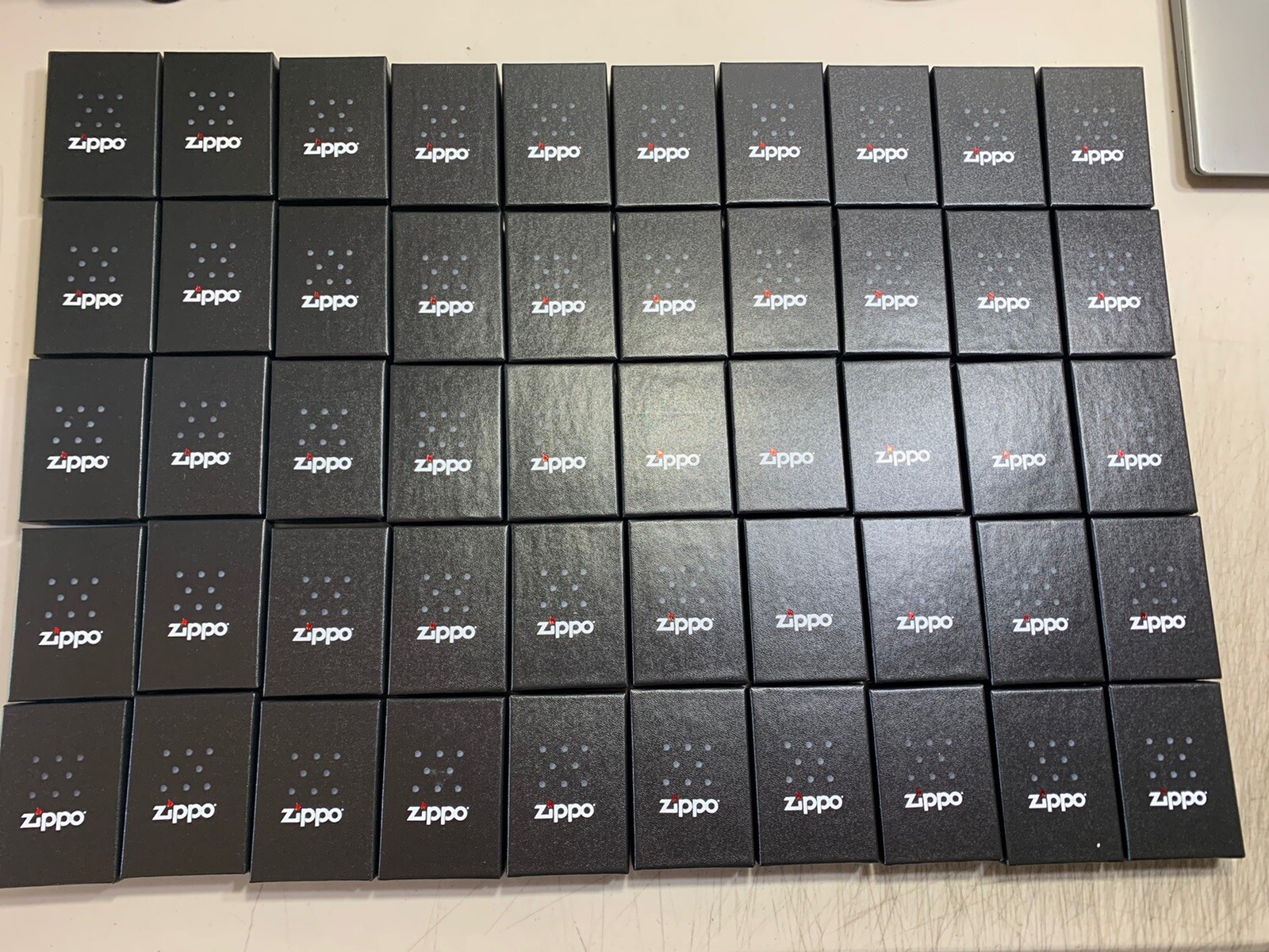 LOT 50 PSC GENUINE ZIPPO EMPTY BOXES WITH PAPERS I ONLY BOX