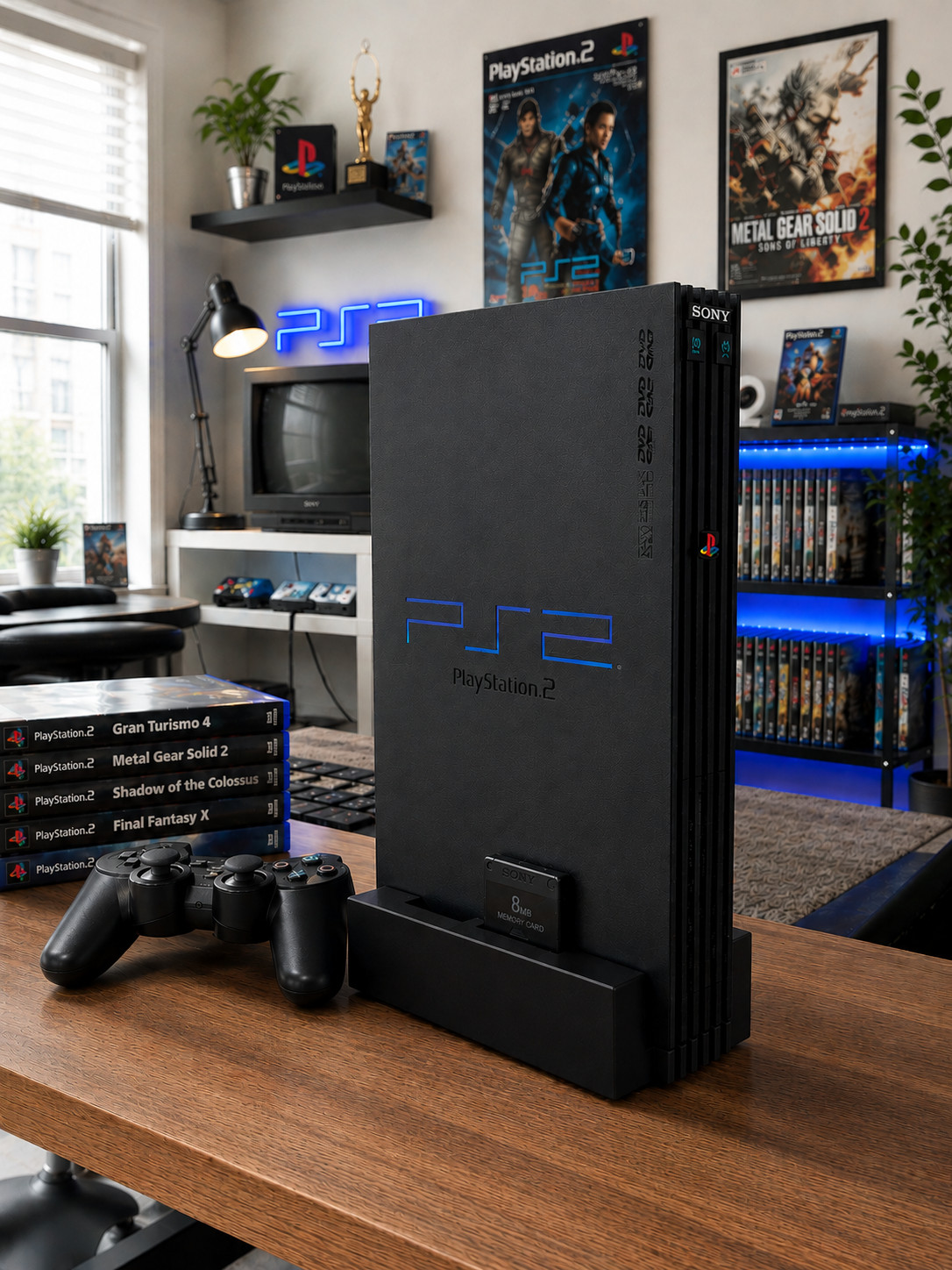 PS2 Vertical Stand | Retro Gaming Display Dock