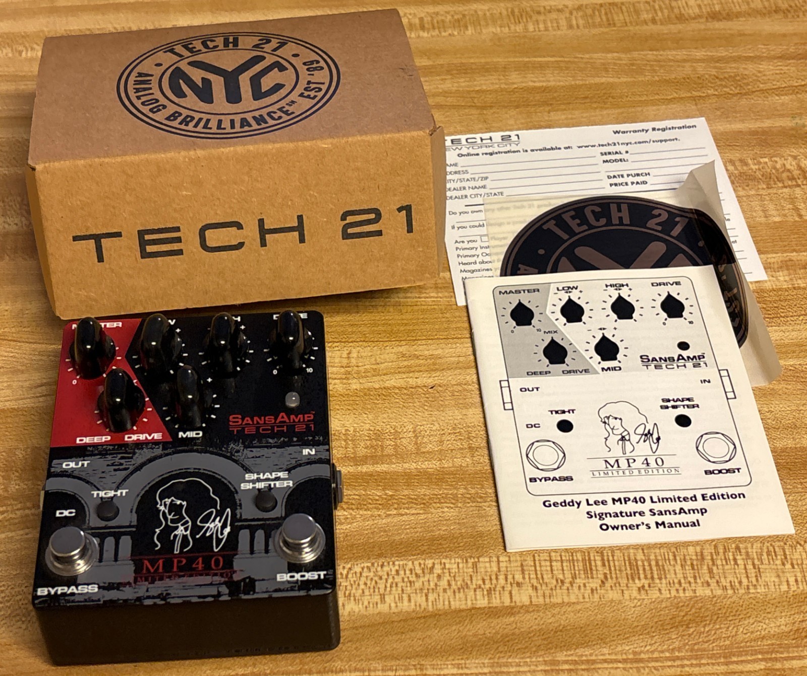 Tech 21 Sansamp Geddy Lee MP40 Limited Edition Bass Guitar Effects Pedal