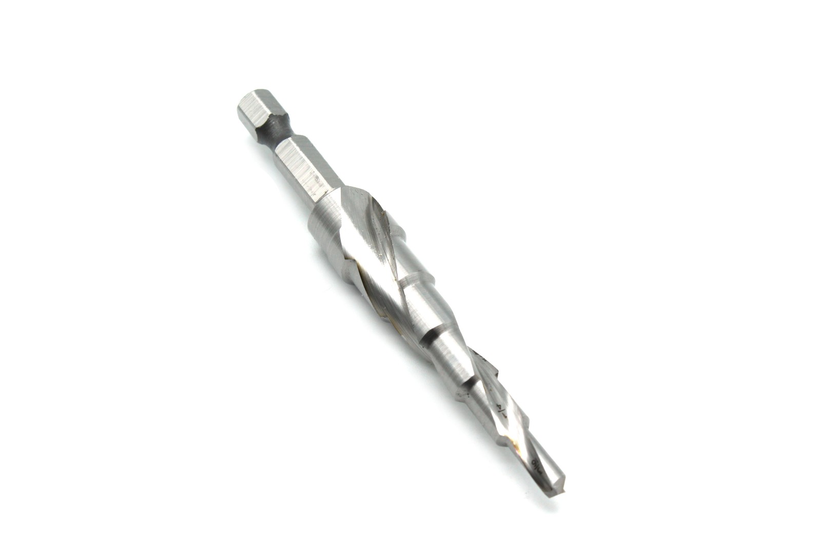 TEMO M35 Cobalt Step Drill Spiral Flute, 6 Sizes 3/16" to 1/2", 1/4" Hex Shank