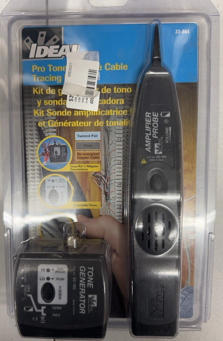 IDEAL 33-864 TONE GENERATOR & AMPLIFIER PROBE KIT OPEN BOX