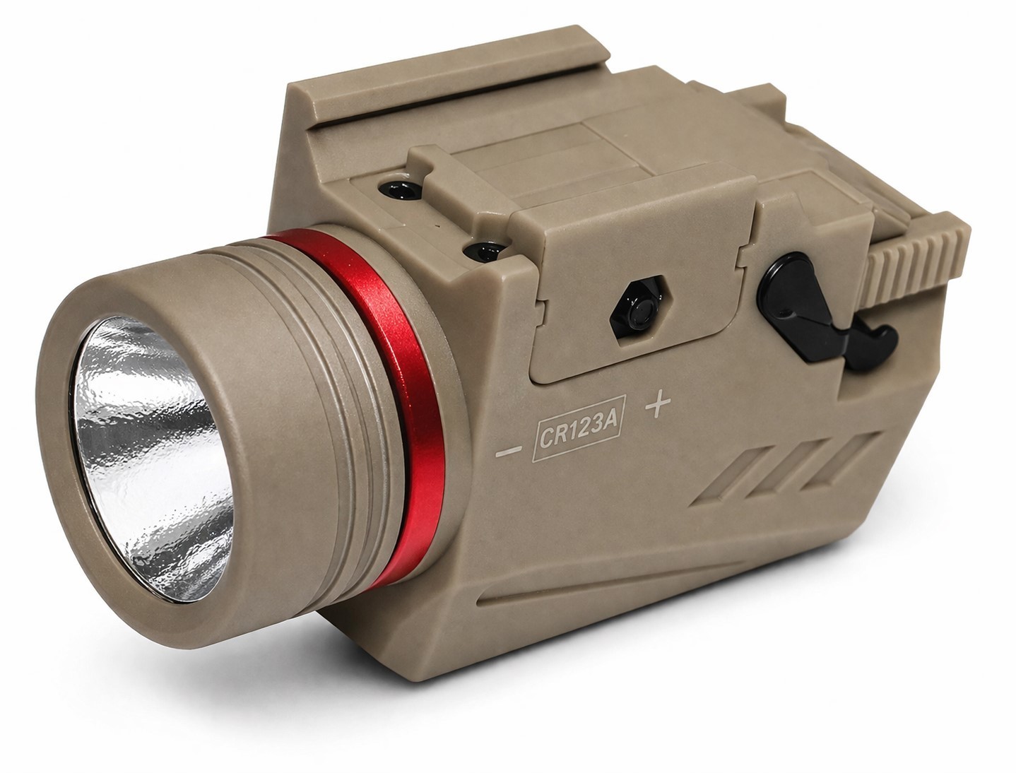 Trinity 300 Lumen Tactical Flashlight Laser Combo Tan for Glock 17 Gen 5 Picatin