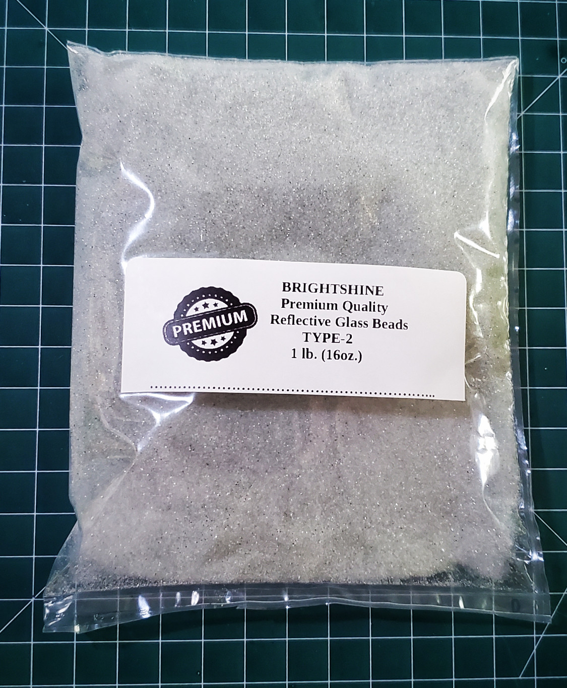 BRIGHTSHINE Premium Reflective Reflecting Glass Beads - TYPE 2 - 1 pound bag