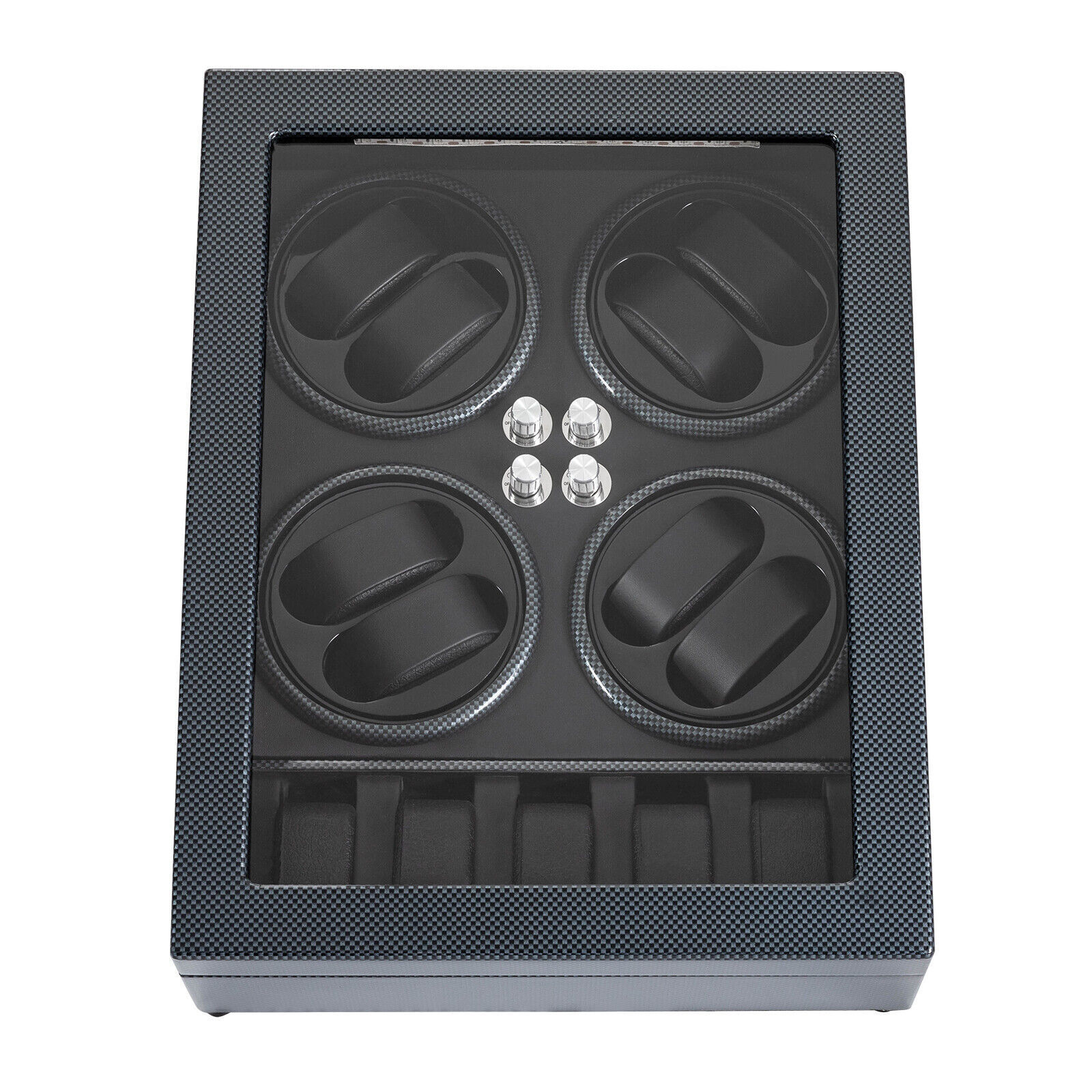LED Light Automatic Watch Winder Box Display Storage Case 8+5 Watch Winder Box