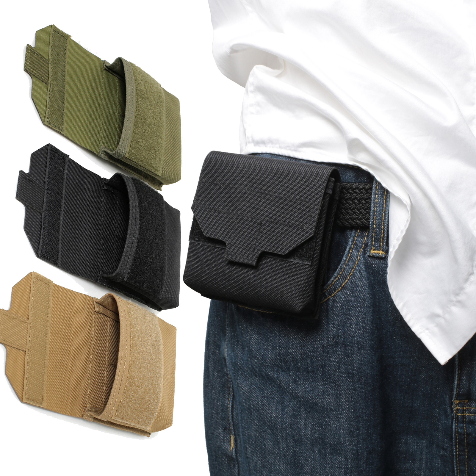 Tactical Cigar Pouch Molle Military Bag Battery Case EDC Utility Card Holder Bag