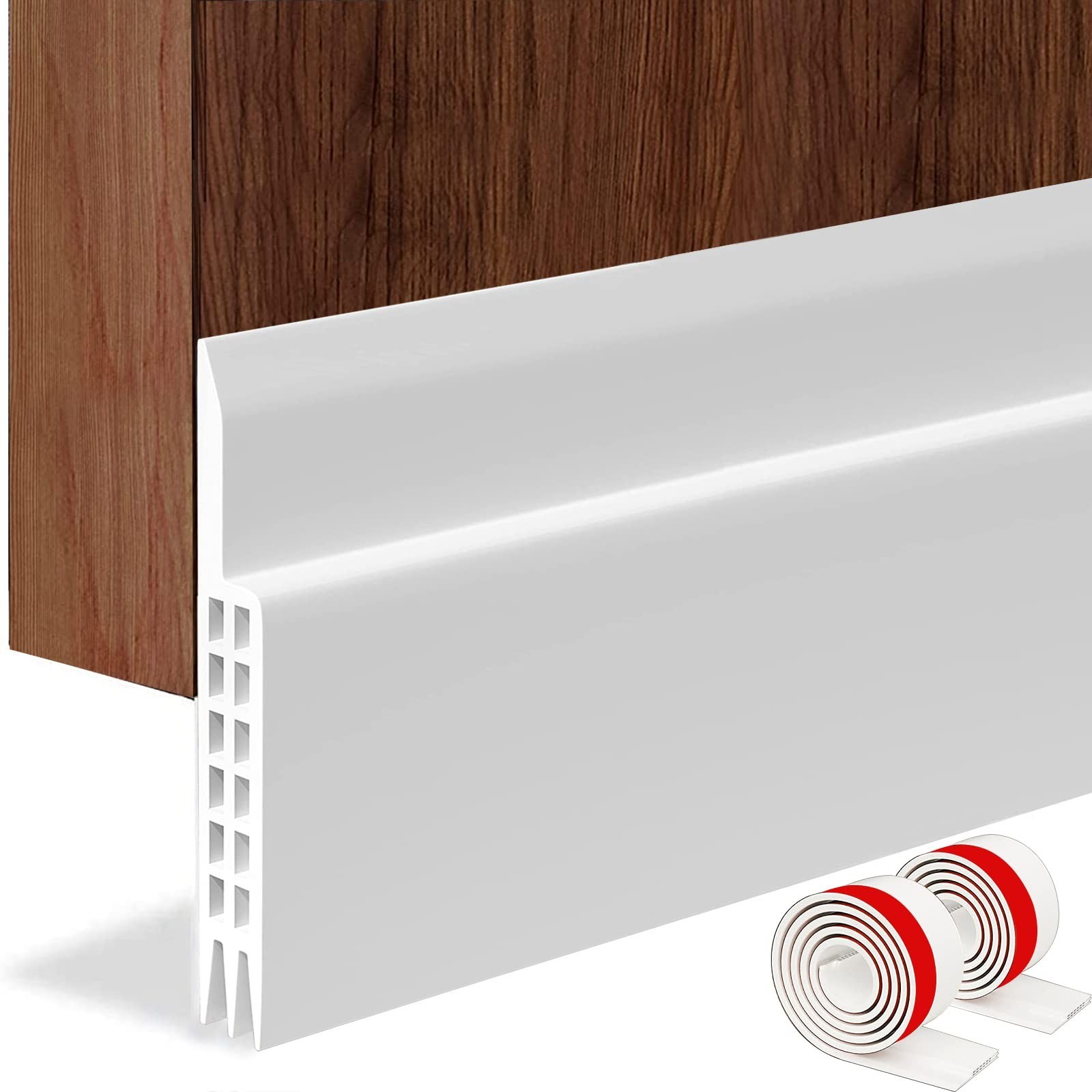 Suptikes 2PACK Huge Gap Door Draft Stopper, 3.4" W Widened Door Sweep Seal Ga...