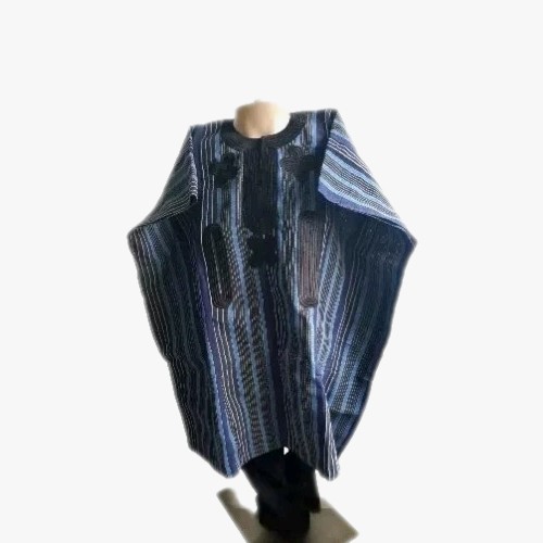 1 PC ASO OKE DASHIKI BLACK/BLUE/WHITE COLOR FOR MEN AND YOUTHS.