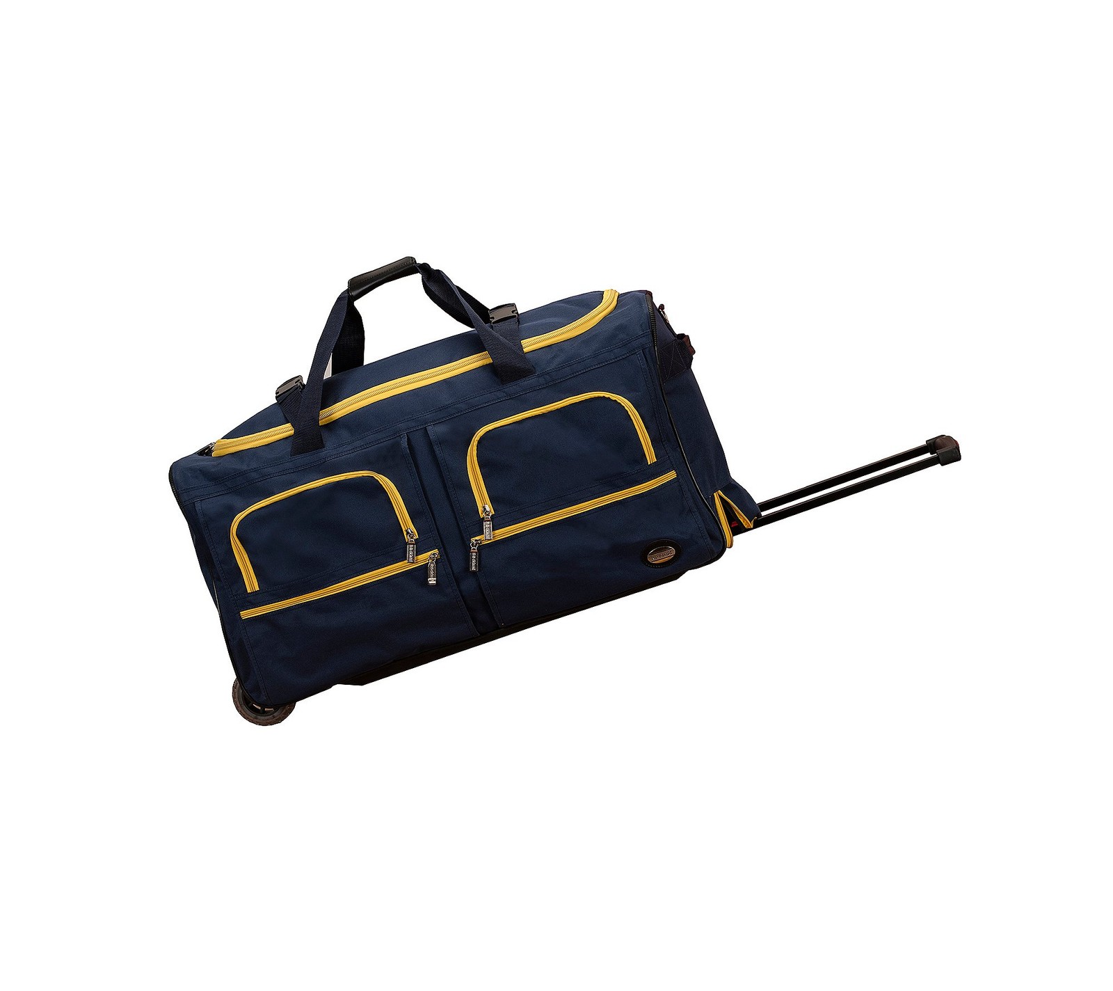 Navy Rolling Duffel Bag, 30 Inch Travel Luggage, Lightweight and Durable Design