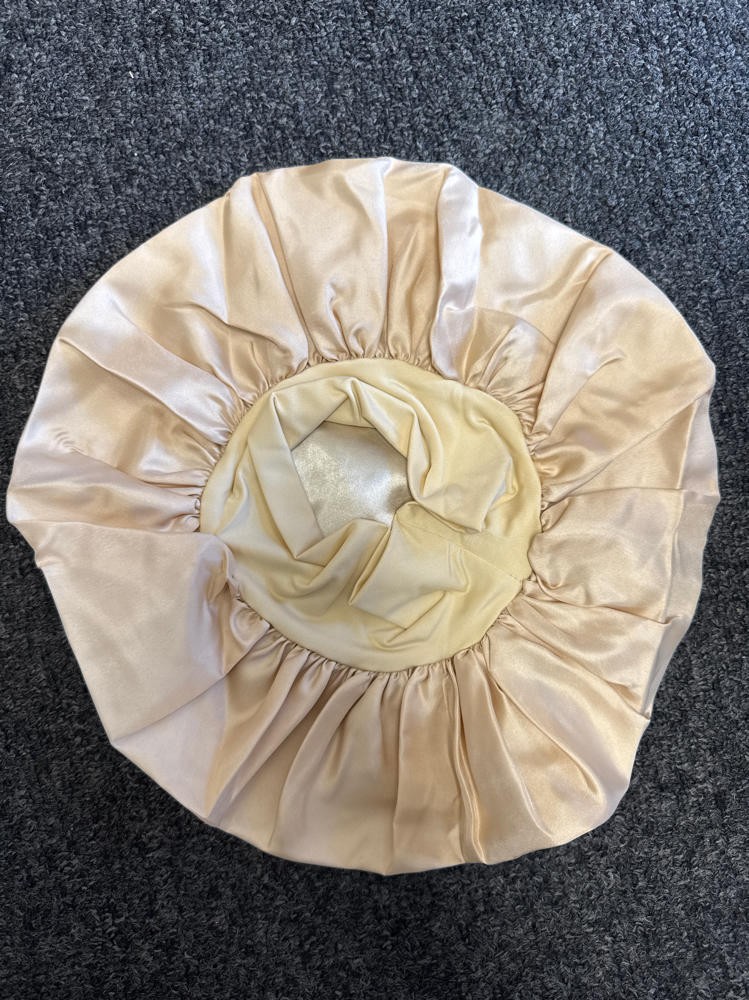 Silk Bonnet Satin Hair Bonnet for Black Women Champagne Color