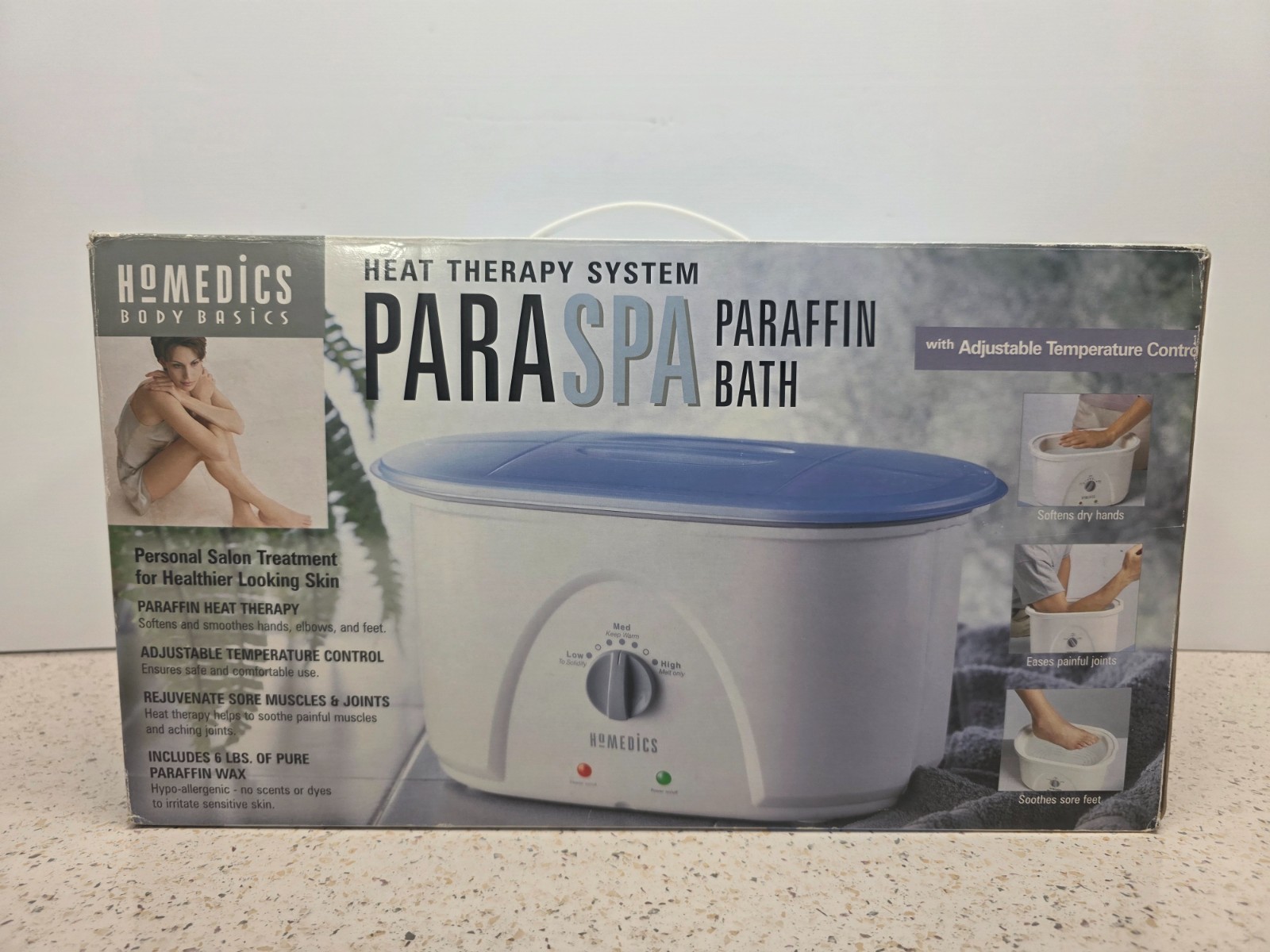 Homedics ParaSpa PAR-200 Paraffin Bath Heat Therapy System Brand New NIB