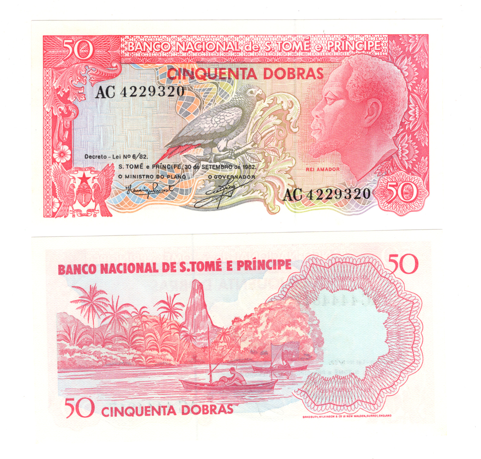 SAN TOME AND PRINCIPE P-56 50 Dobras 1982 UNC
