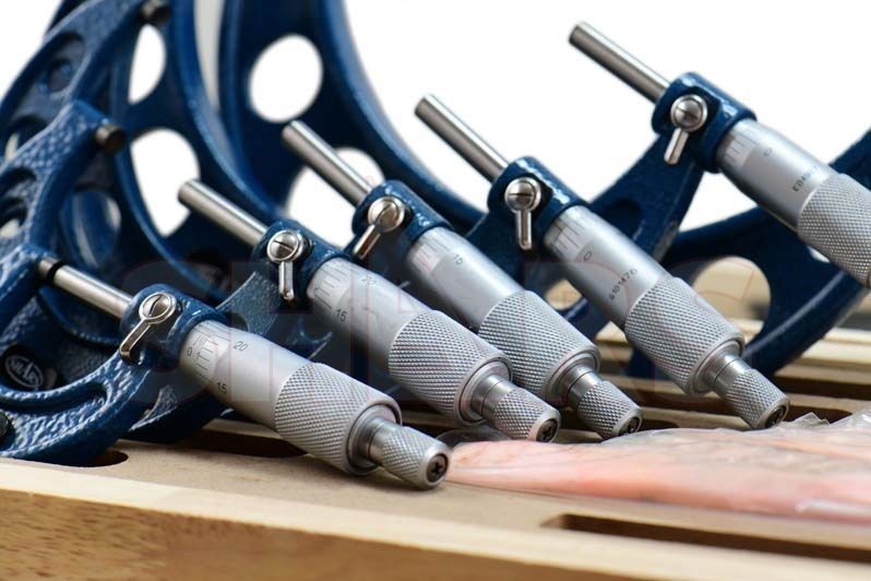 Shars 0-150mm 0.01mm Graduation Solid Metal Frame Micrometer Set R}