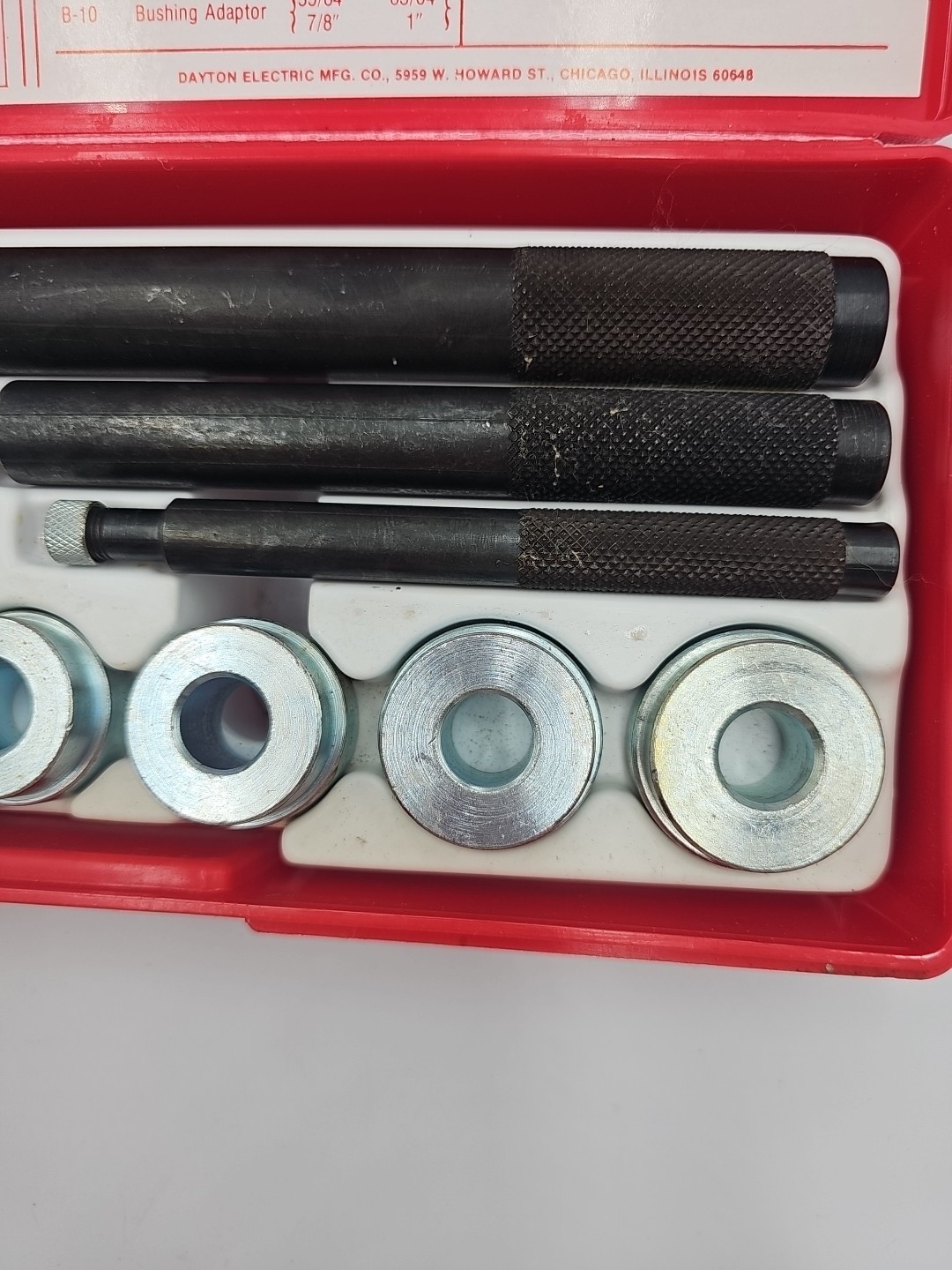 Dayton 4X083A Hand Tool Bushing Removing & Inserting With Box