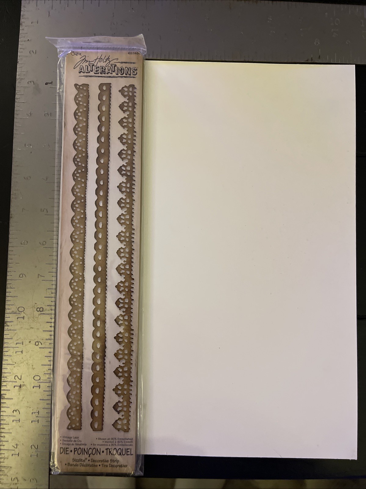 Tim Holtz Alterations Sizzlets Vintage Lace 657481 Rare