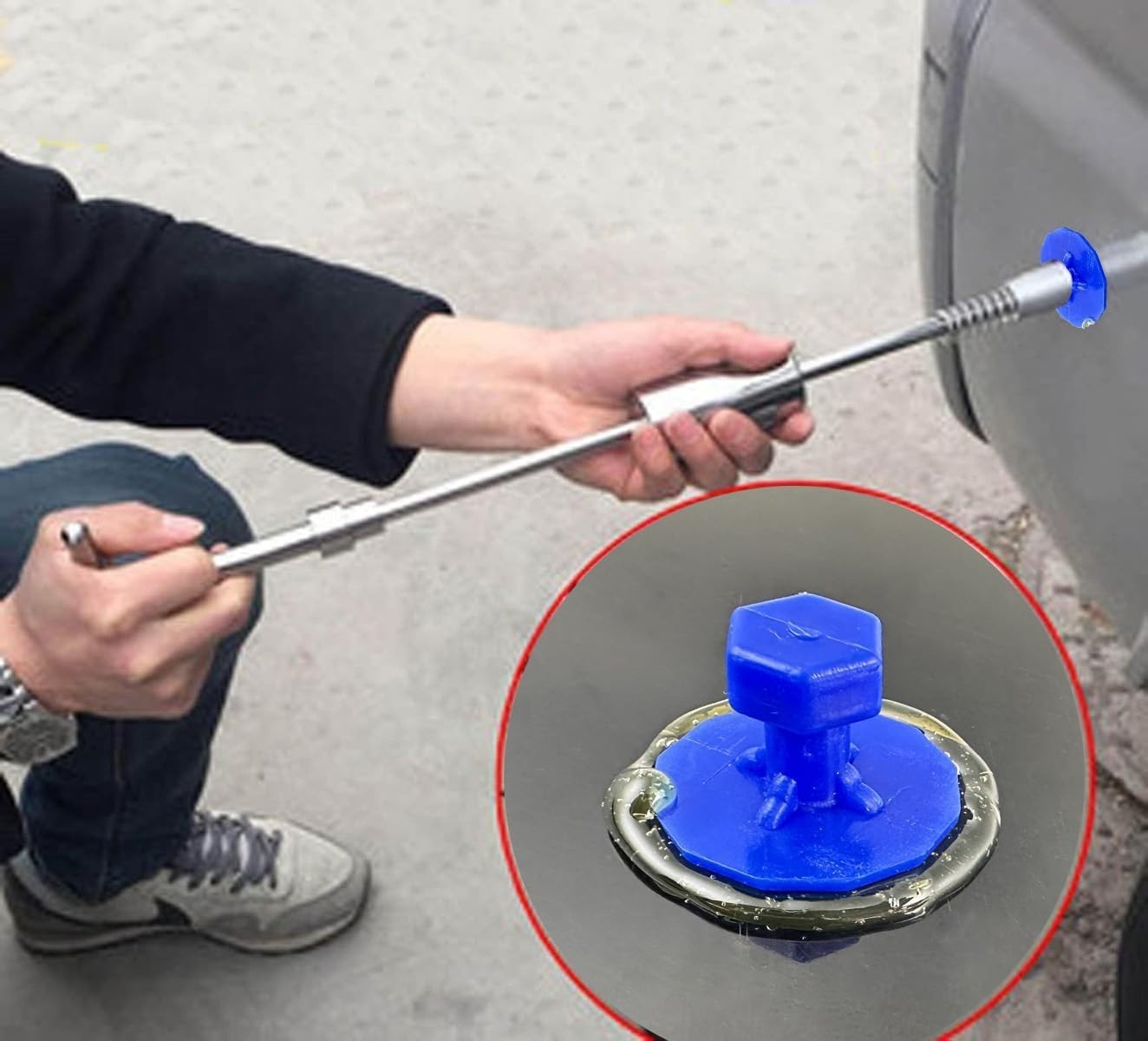 30Pcs Car Body Paintless Kit Puller Tabs Dent Repairs Tool Set Suction Cup Gl...