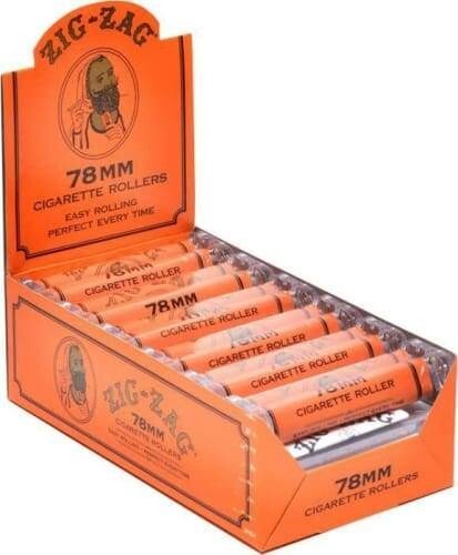 😎X4 ZIG-ZAG 78 MM CIGARETTE ROLLERS ORANGE 👀✨4 PACKS