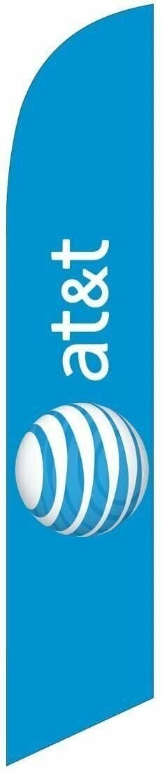 NEW AT&T Wireless (ltblue) Feather Banner Swooper Flag - Replacement FLAG ONLY