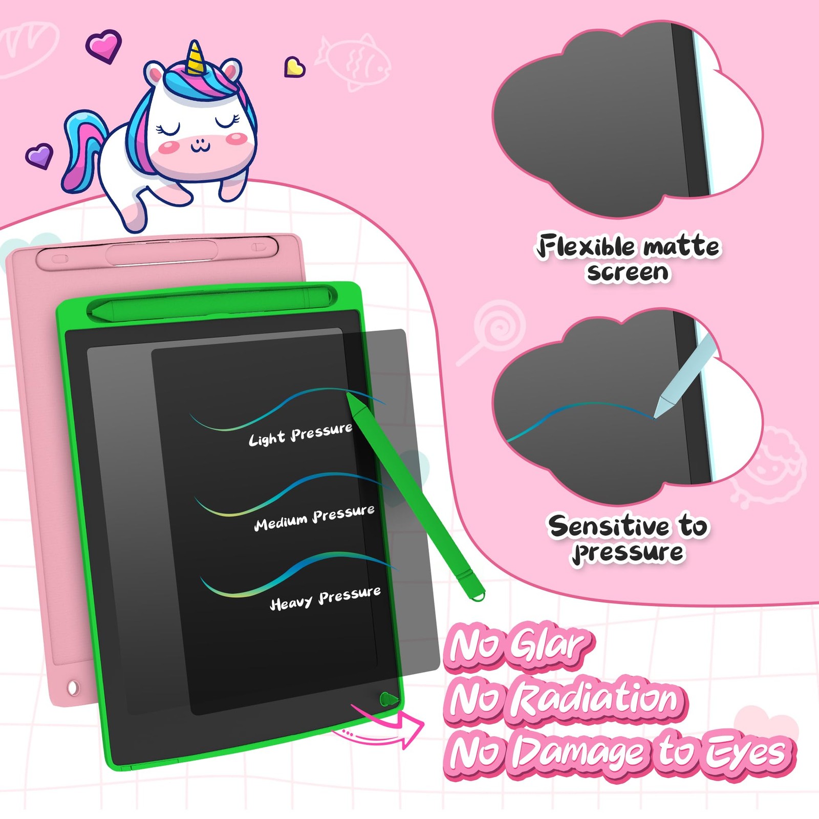 3 Pack LCD Writing Tablet, Colorful Toddler Drawing Tablet Doodle