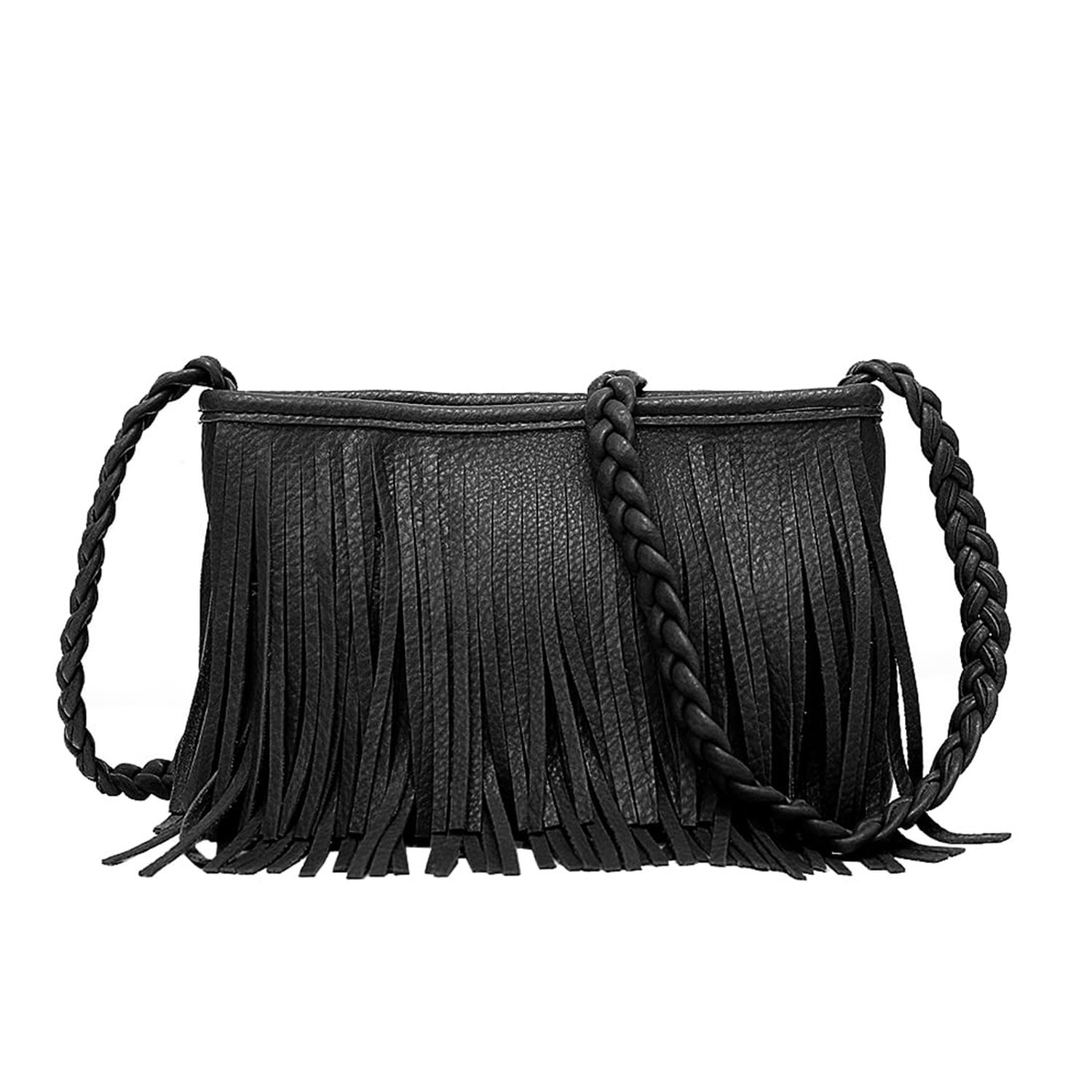 Stylish Fringe Crossbody Bag Bohemian Sling Bag Brown Lightweight Purse Hippi...