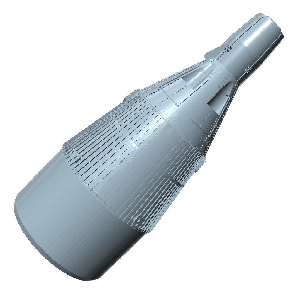 Gemini Capsule Nose Cone Kit 1/46th Scale for BT-80 Tube