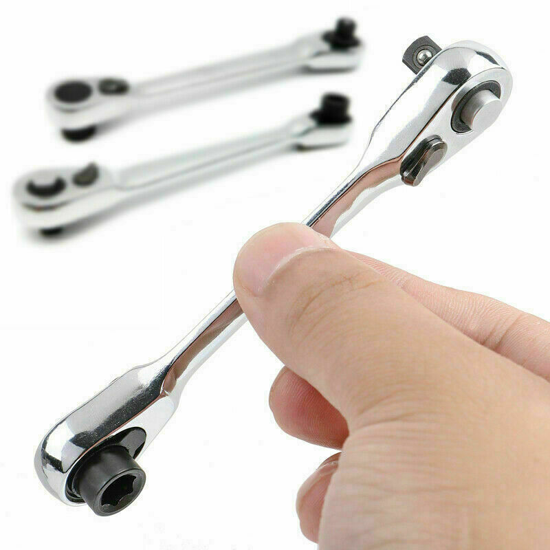 1/4 INCH MINI DOUBLE ENDED QUICK SOCKET RATCHET WRENCH ROD SCREWDRIVER BIT TOOL!