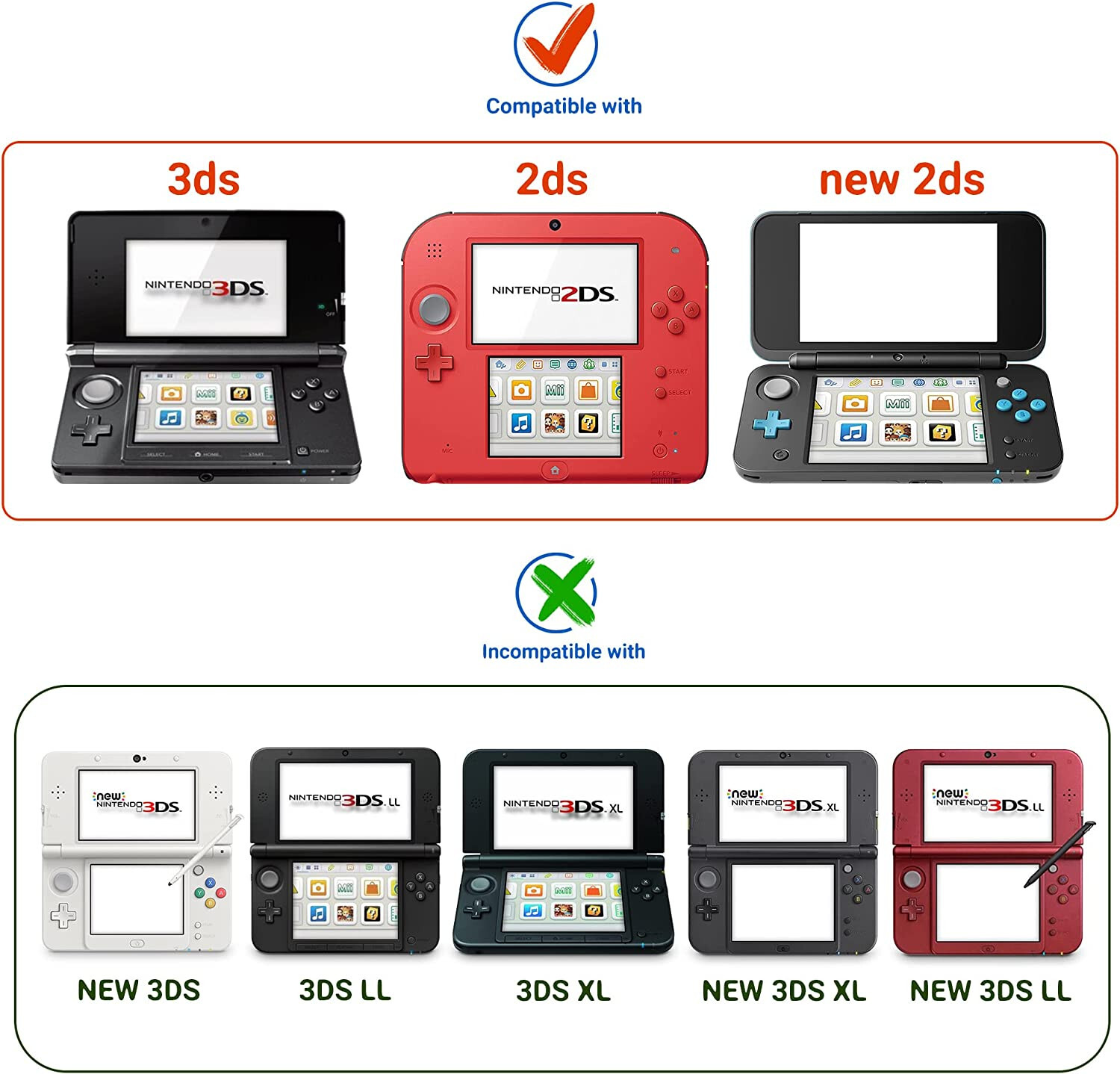 NEW Replacement Rechargable Battery for Nintendo 3DS 2DS CTR-003 001 1300mAh