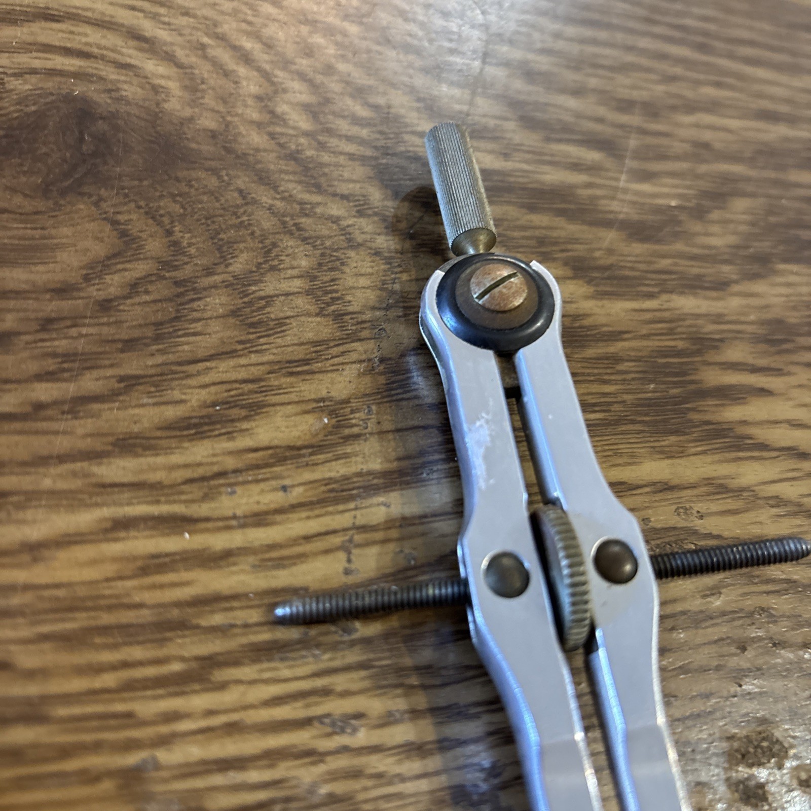 Vintage Metal Drafting Compass 6-1/2" Long