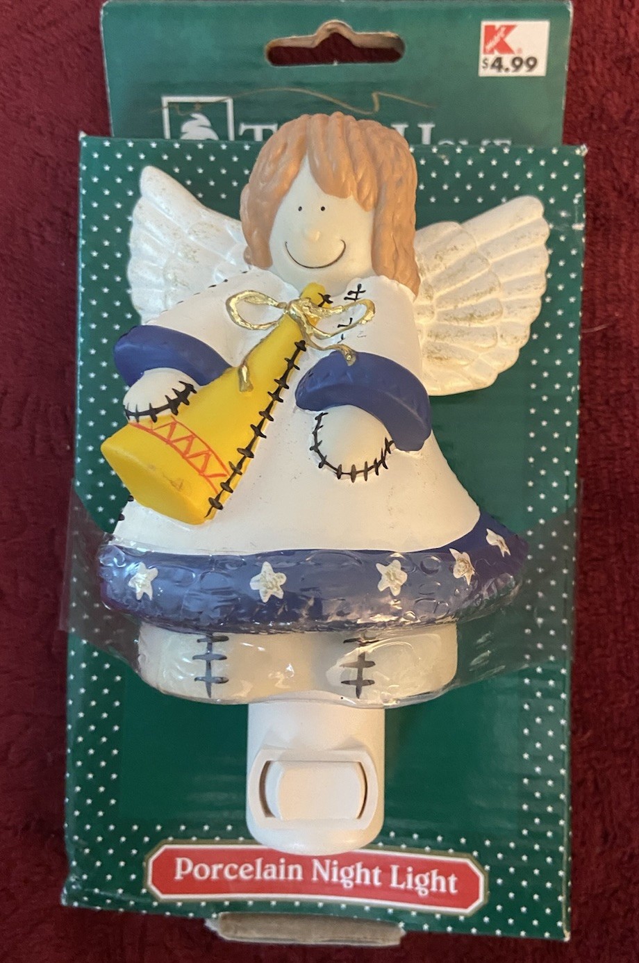 Vintage (2001) Trim At Home Porcelain Angel Nightlight Christmas angel