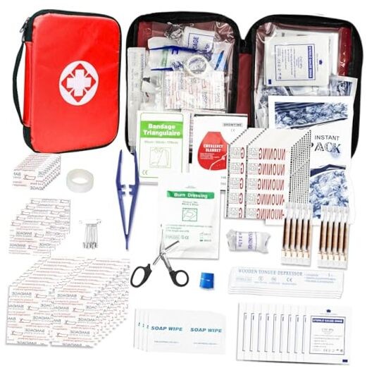Travel-First Aid-Kit Car-Home 300PCS Survival-Kit Outdoor-Adventure  Red-300Pcs