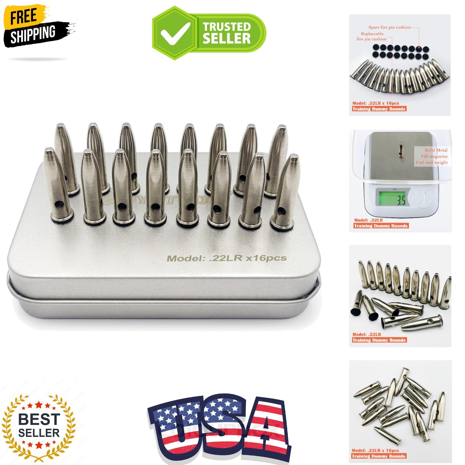 Steel Safety Practice Rounds Action Trainer Dummy Round Dry Fire Training Sna...