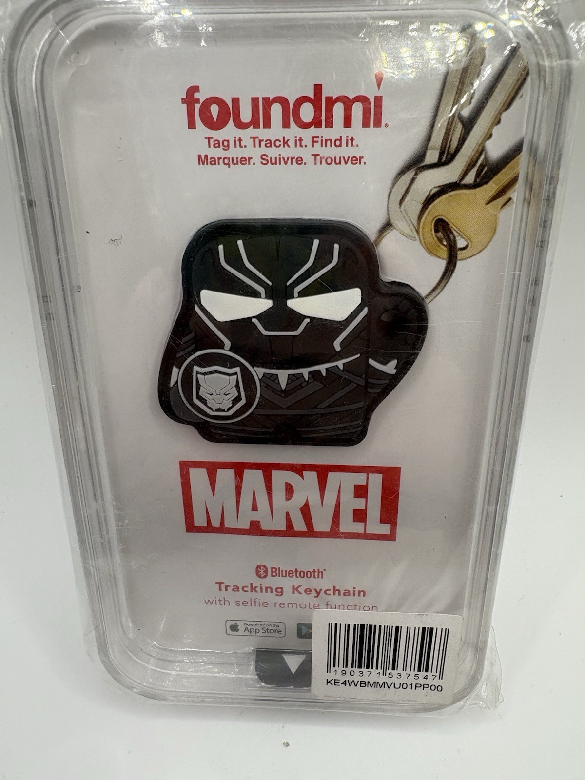 NEW Black Panther Marvel Keychain Foundmi Bluetooth Tracking KEY FINDER