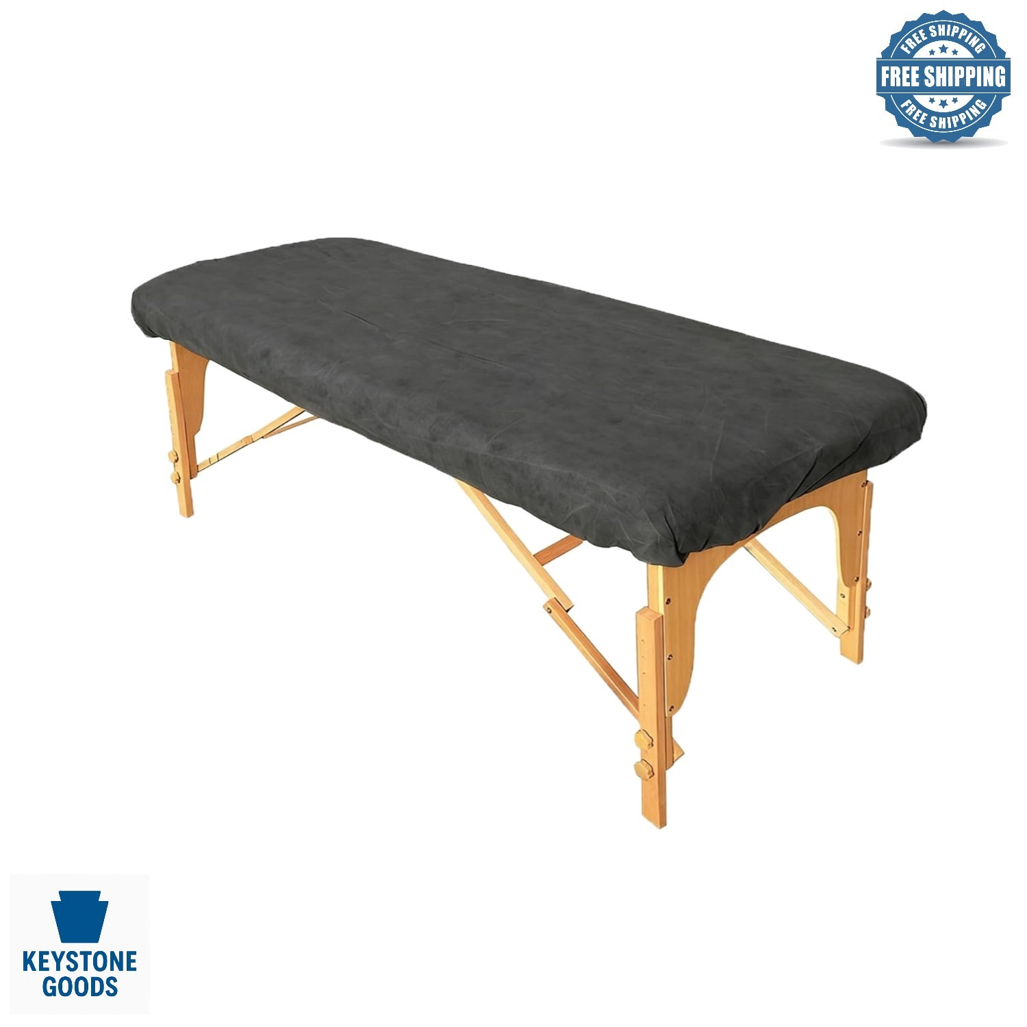 Disposable Black Fitted Massage Table Sheets - 20 Pack, 82x35 in, Hygienic & ...