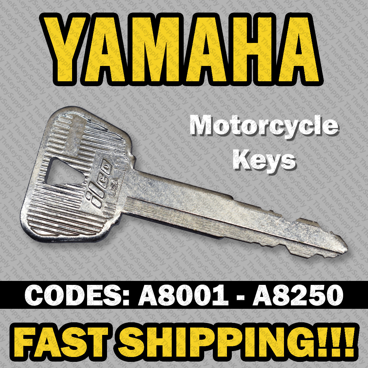 Yamaha Motorcycle Key Cut to Your Code A8001 - A8250