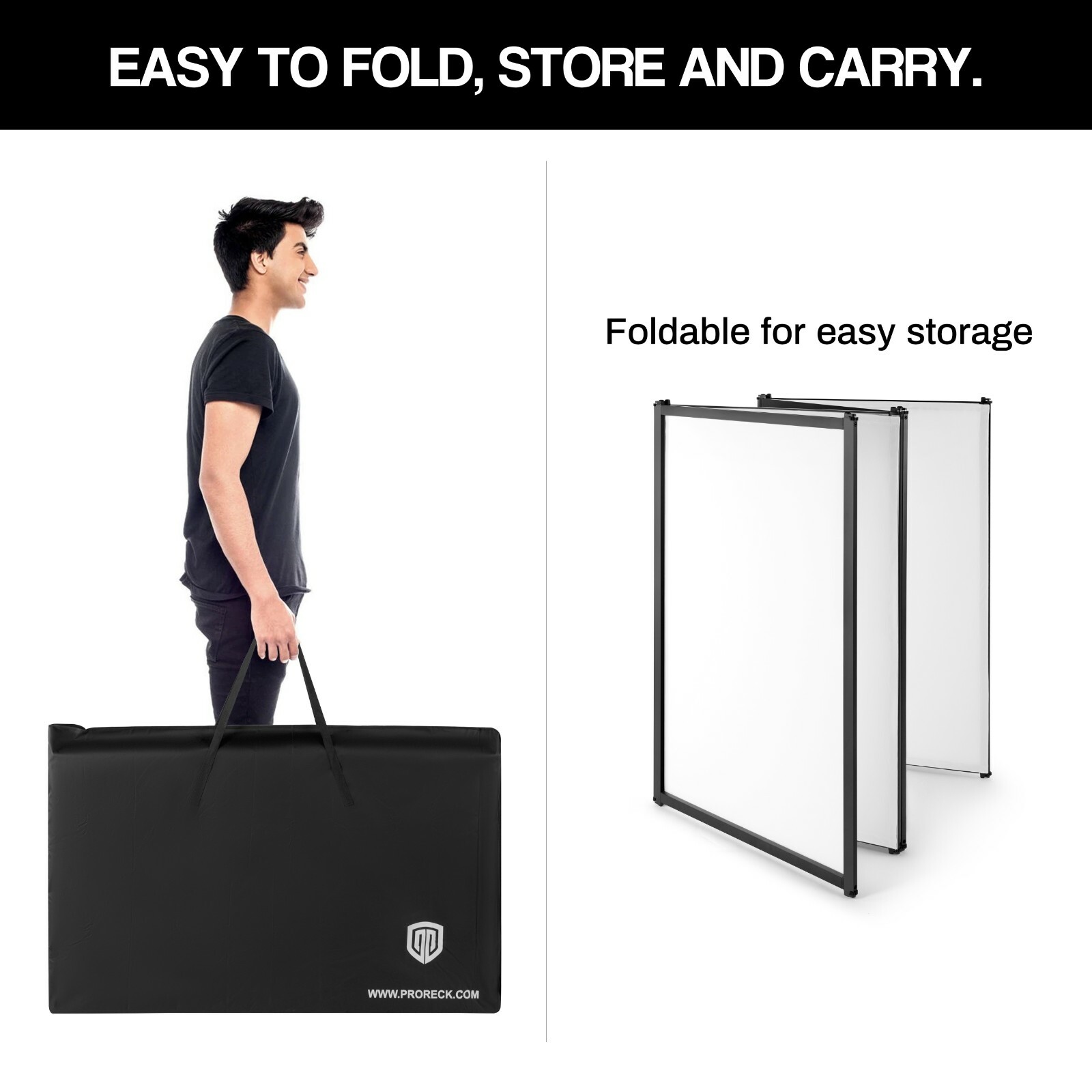 PRORECK DJ Foldable Facade Portable Event Booth Panels with Carry Bag