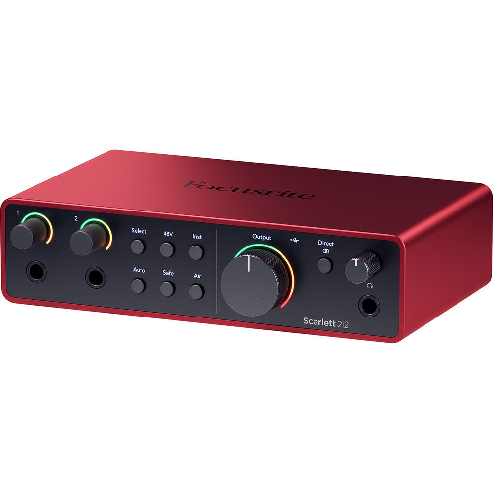 Focusrite Scarlett 2i2 USB-C Audio Interface w/ Headphones, Filter & Cable KIT