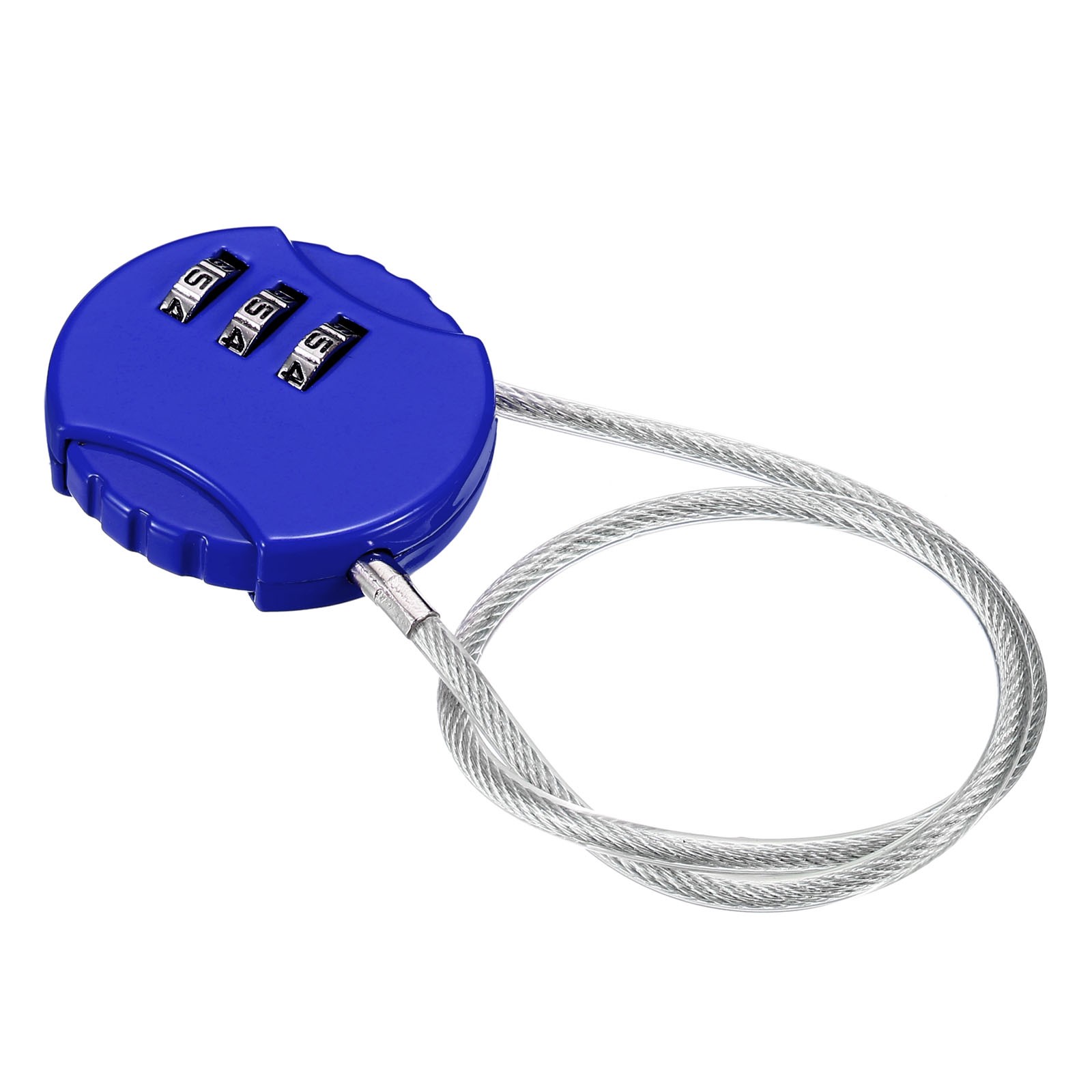 Small Combination Block 11.8", 1pc 3 Digit Luggage Lock, Blue