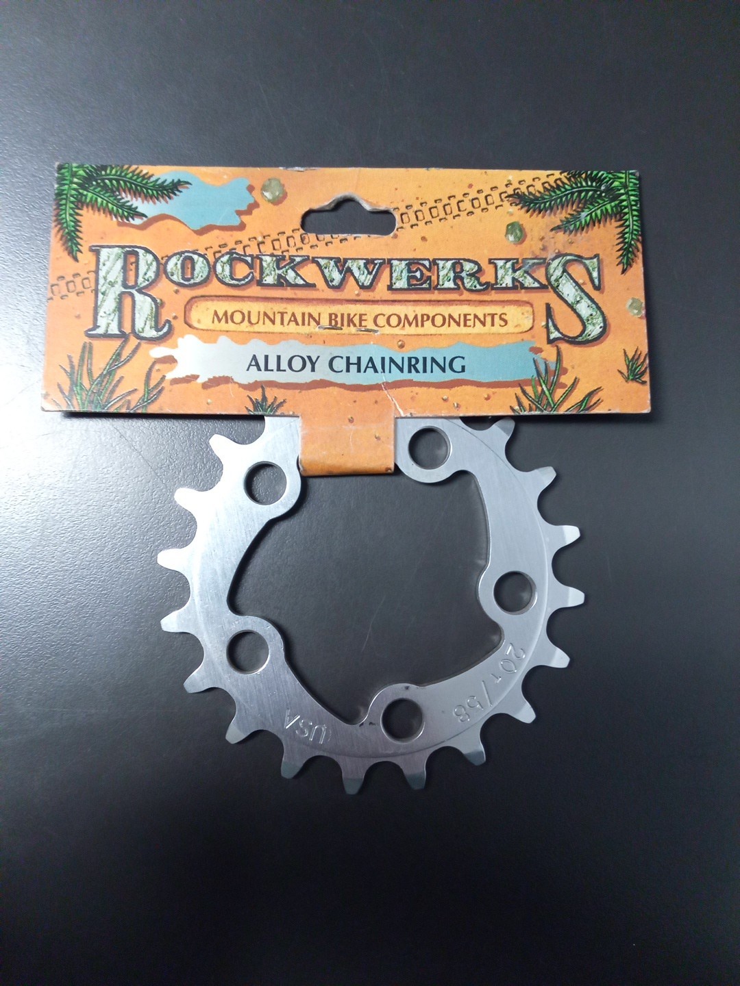 Rockwerks Mountain Bike Components Alloy Chainring 58mm 20T Silver - NOS
