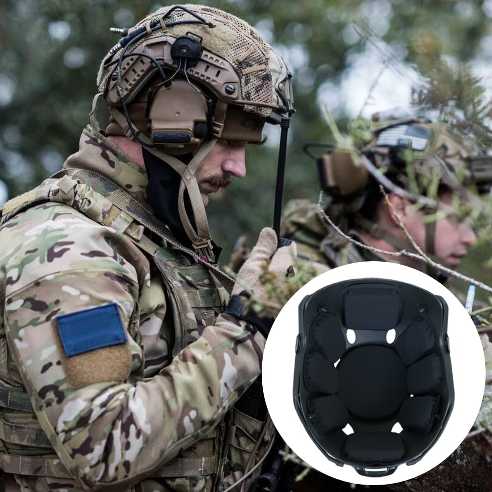 AOUTACC Universal Airsoft Helmet Pads, Medium, As Shown,Black