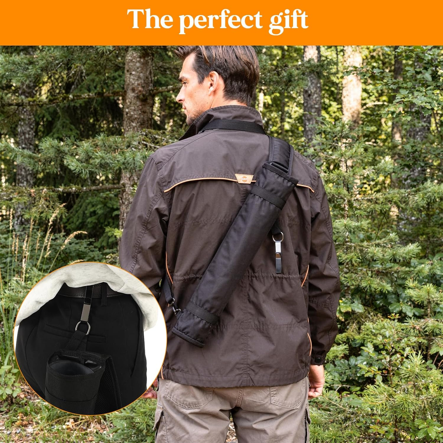 Adjustable Back Archery Quiver or Compound Recurve Bow - Lightweight Foldable Ar