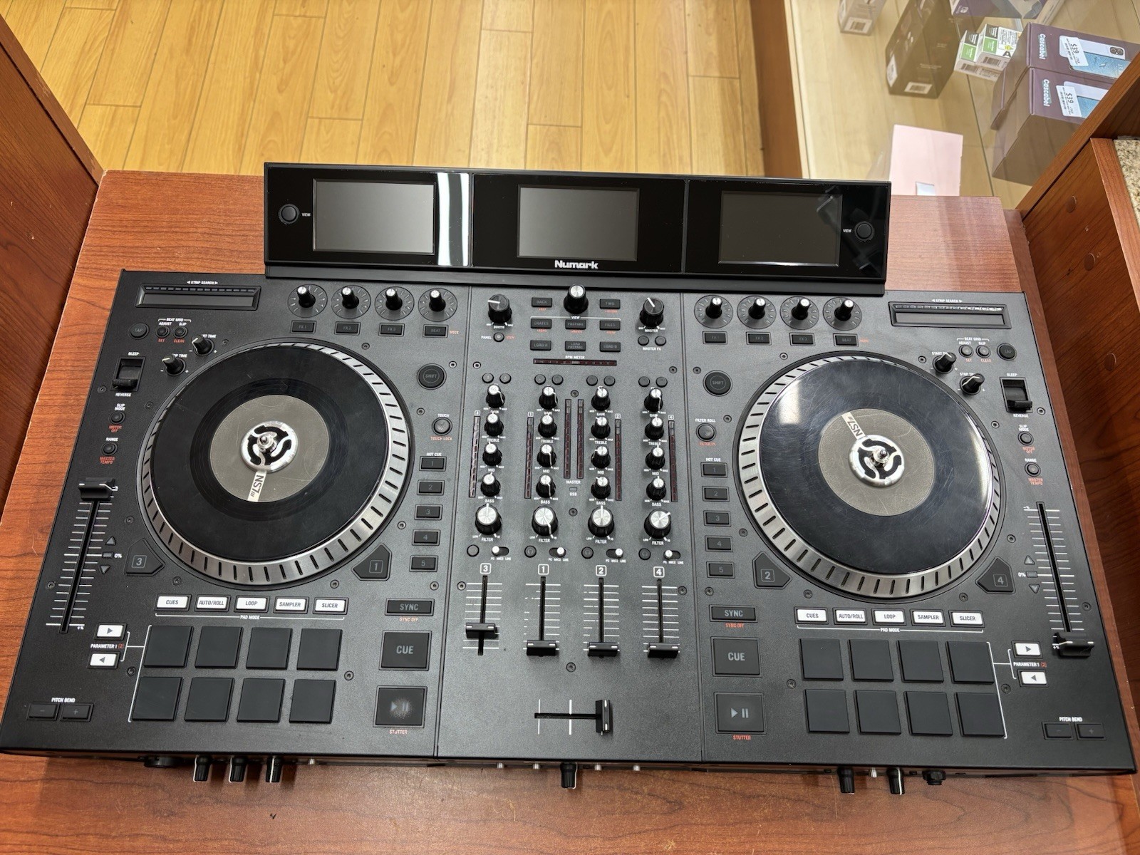 Numark NS7III Serato 4-Channel Motorized DJ Controller and Mixer with Display