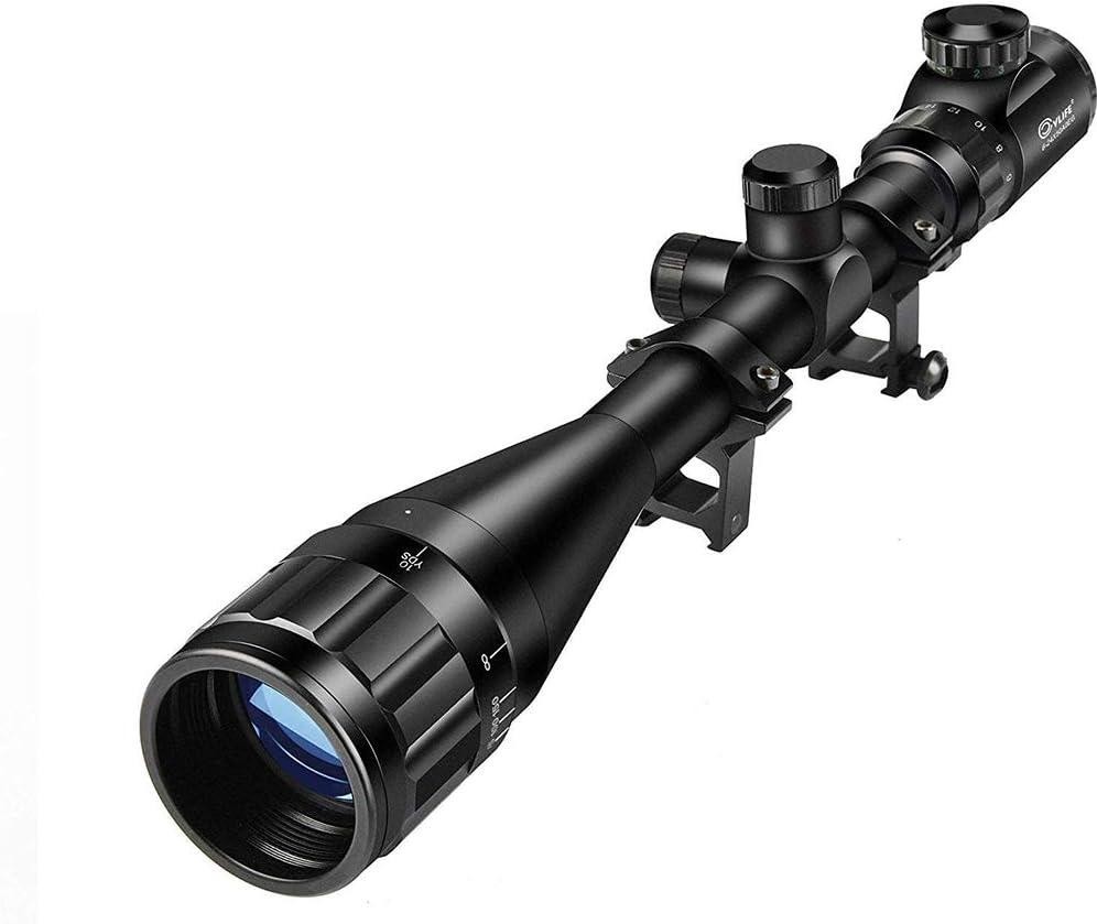 Rifle Scope 6-24x50 AO Red and Green Illuminated Long Range Scope for Hunting