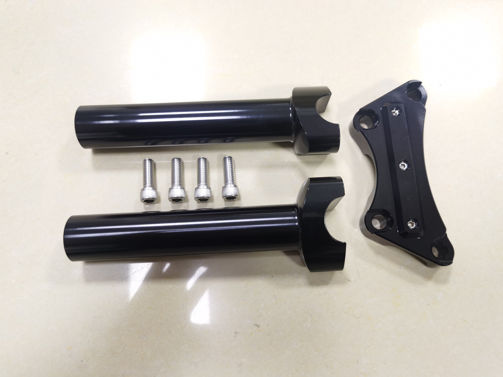 6.5" Handlebar Riser Top Clamp For Harley 1" Bar Dyna Fat Boy Softail Road Glide