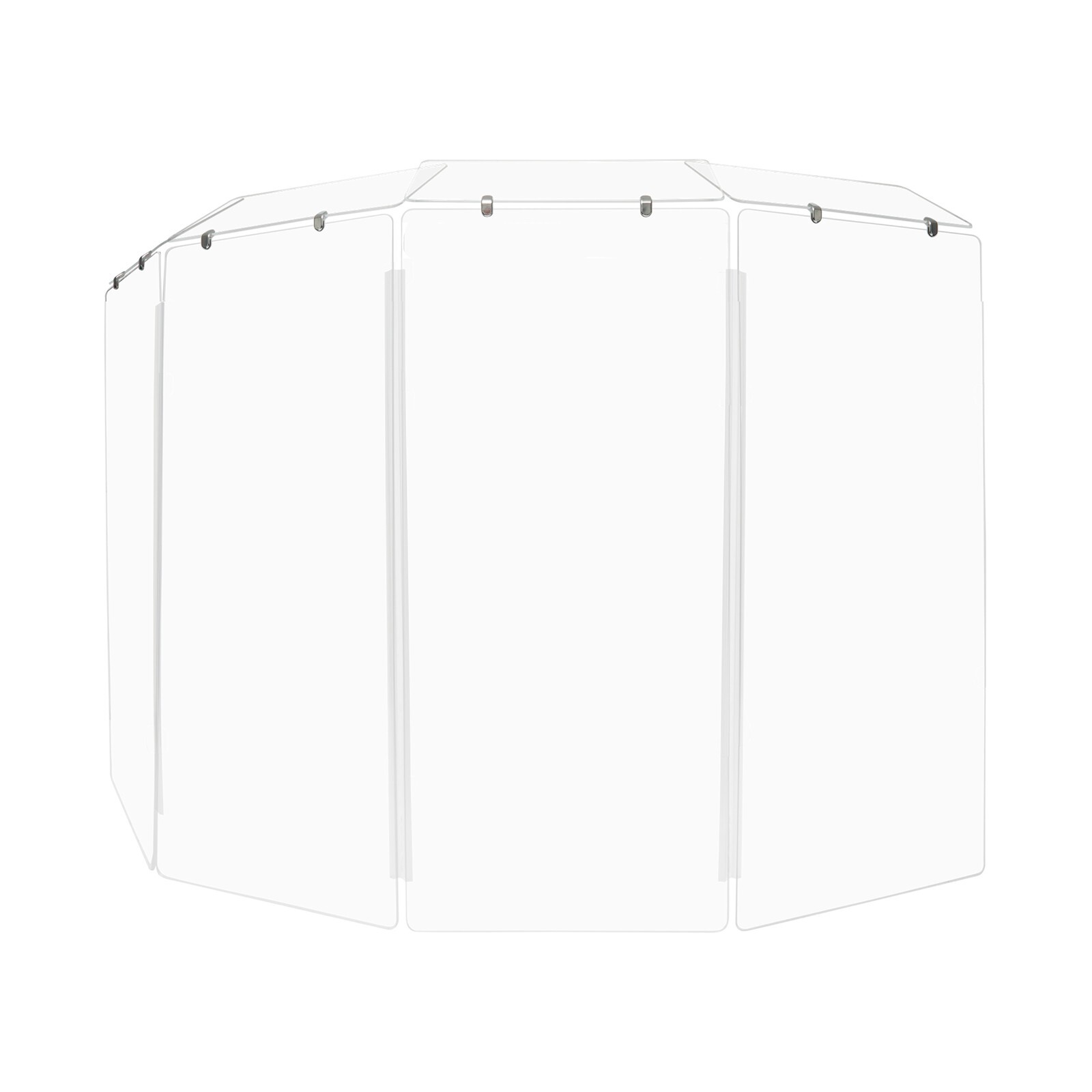 Drum Shield, 2ft. x 4 ft. Drum Panels 4 Panels with Deflectors and Living Hinges