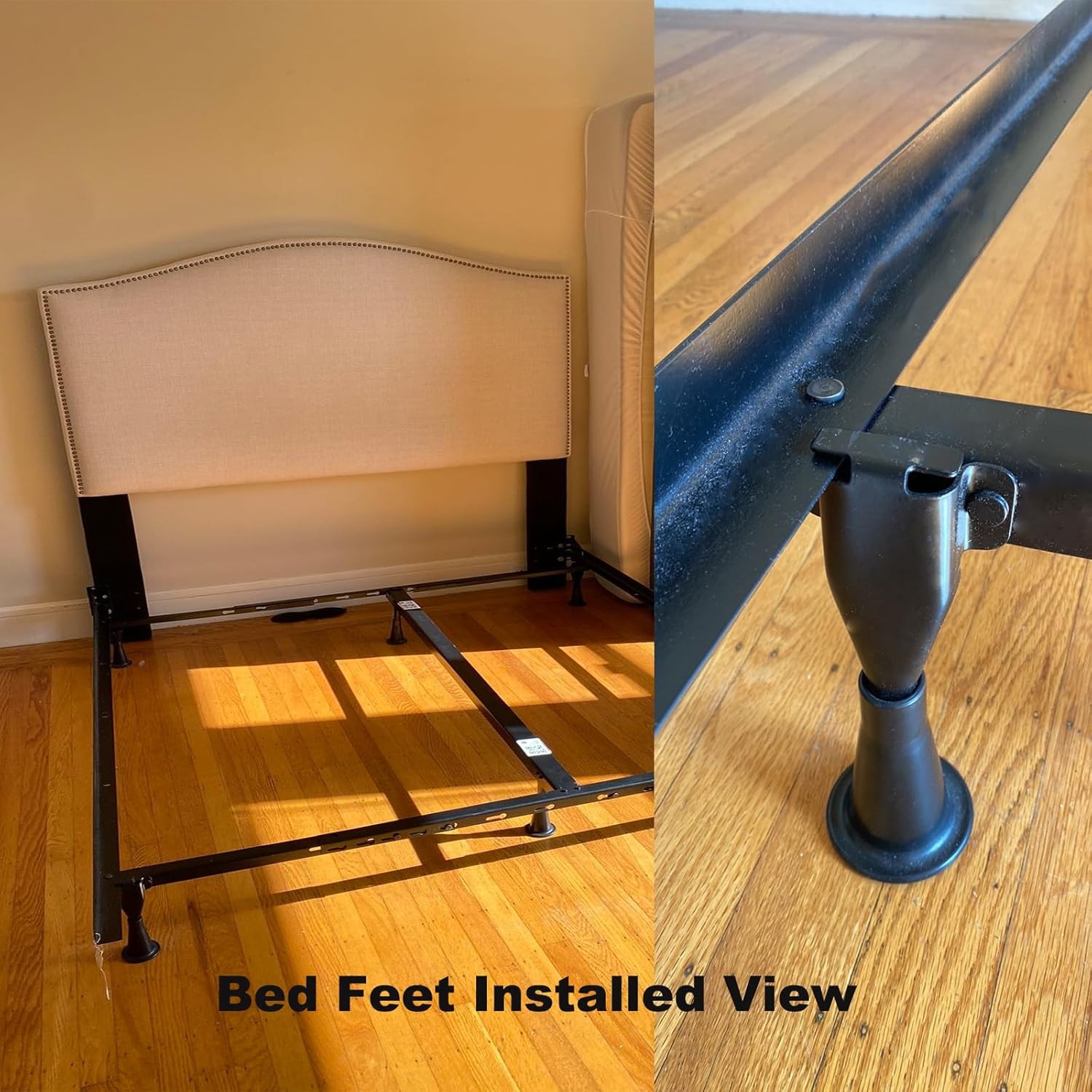 Reinforced Bed Frame Feet to Replace Wheels Protect Floor