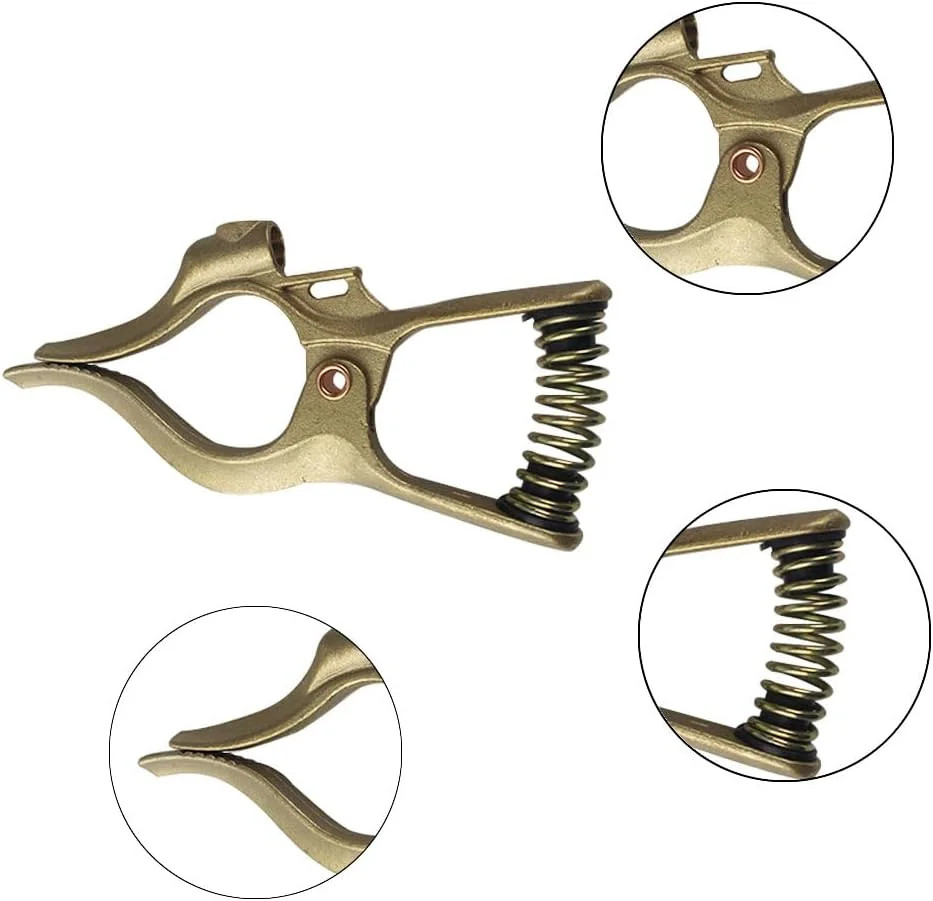 300-Amp T-Style Welding Ground Clamp Brass