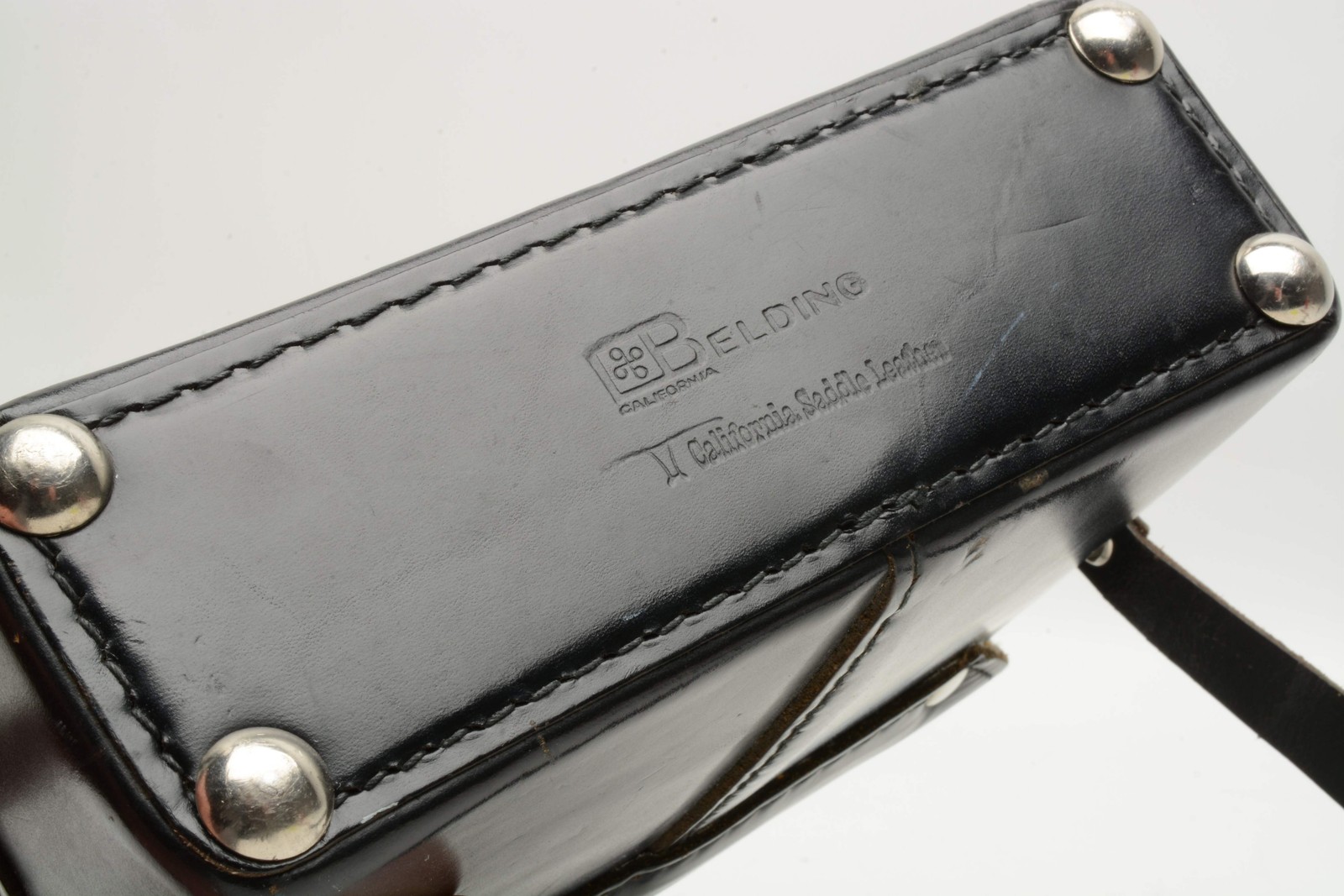 Belding leather case (Black) measures ~7x2.5x5", Nice