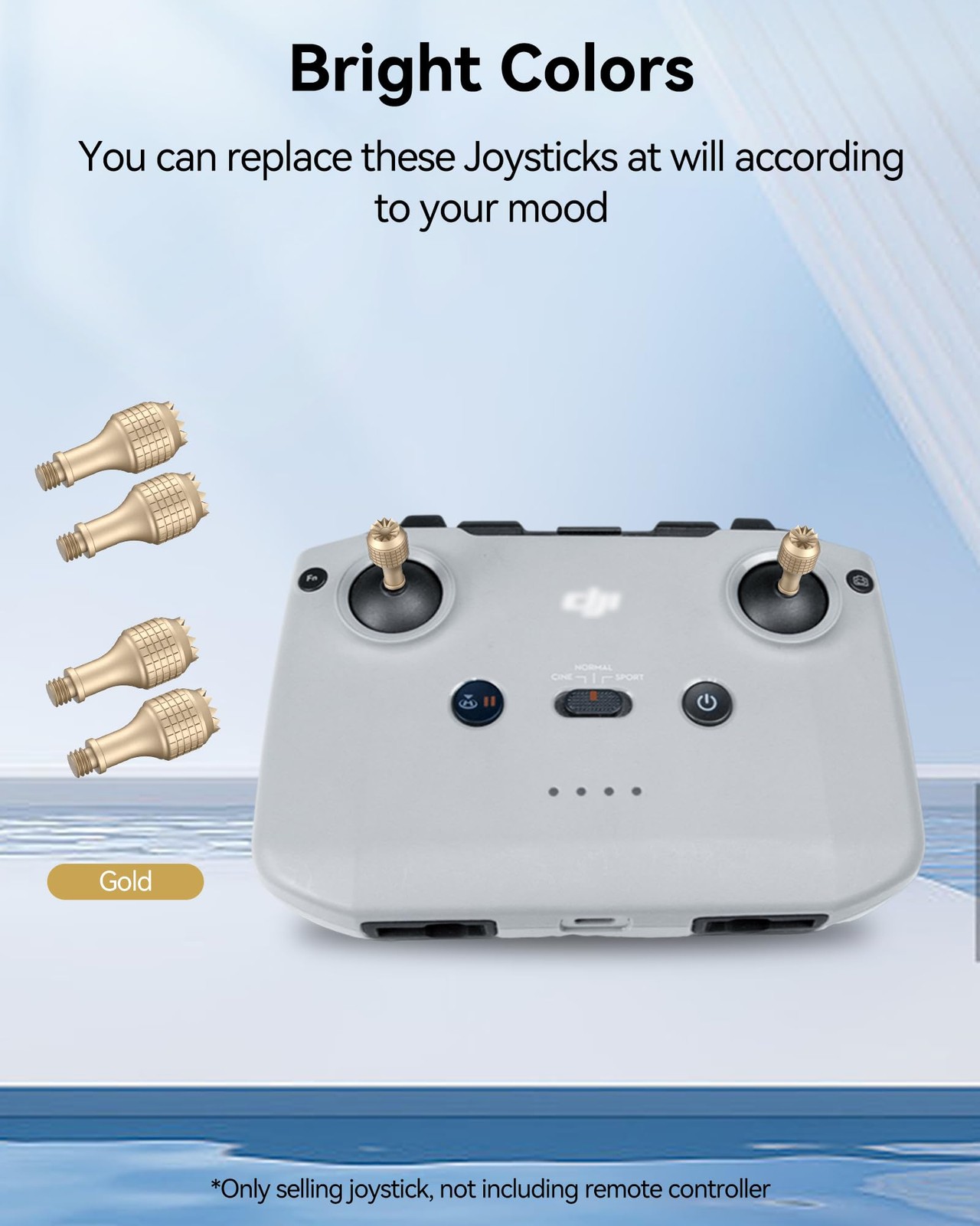 LKTOP 2 Pairs Remote Controller Joystick Stick for DJI M, Gold+Gray+Black